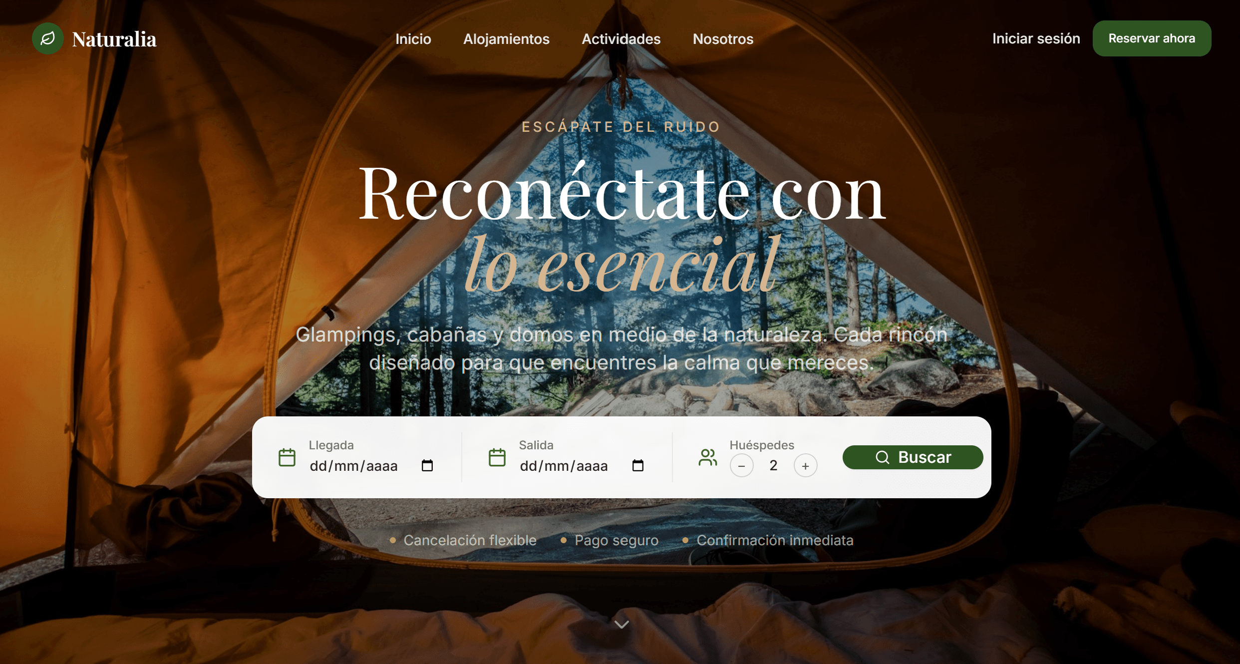 Reservaciones Cabañas y Glampings